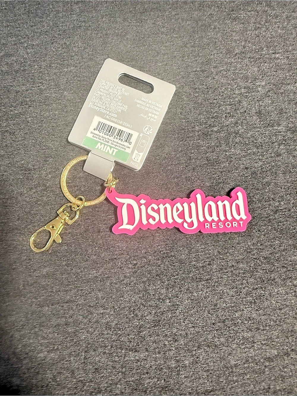 Disney Disneyland Resort keychain in Pink NWT